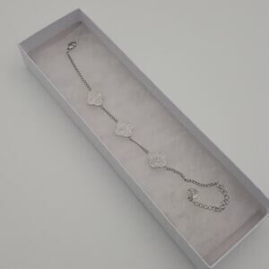 Women's 3 Clover (Sabr, Shukr, & Tawakkul) Bracelet - Silver Plated